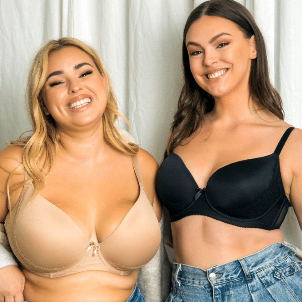 Parfait Casey Plunge Molded T-Shirt Bra Black Mosaic